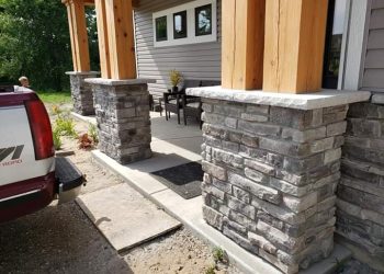 Rustic stone veneer siding in Plymouth