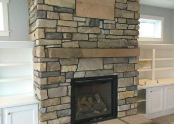 Manufactured stone fireplace in Bloomington for modern designs